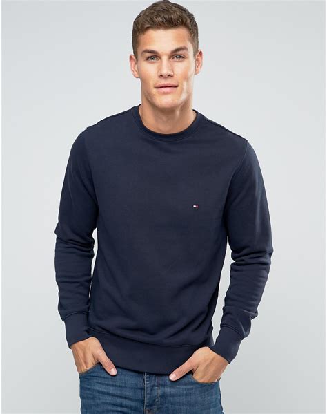 tommy hilfiger navy sweatshirt mens